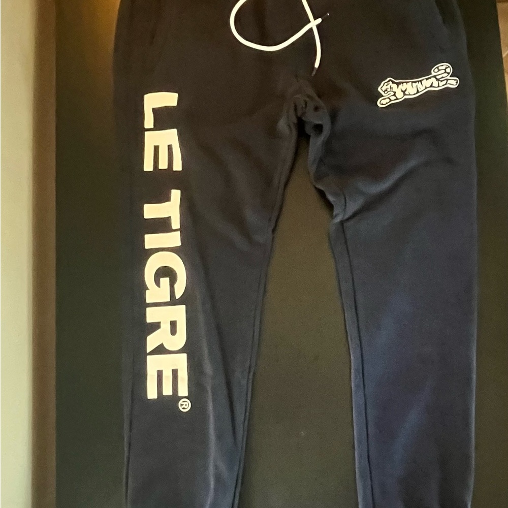 LE TIGRE GILMORE SWEATPANTS JOGGERS NAVY SZ L